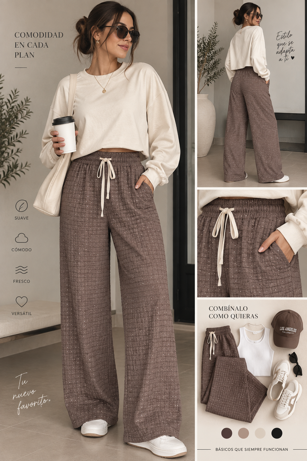 Pantalones De Mujer De Pierna Ancha