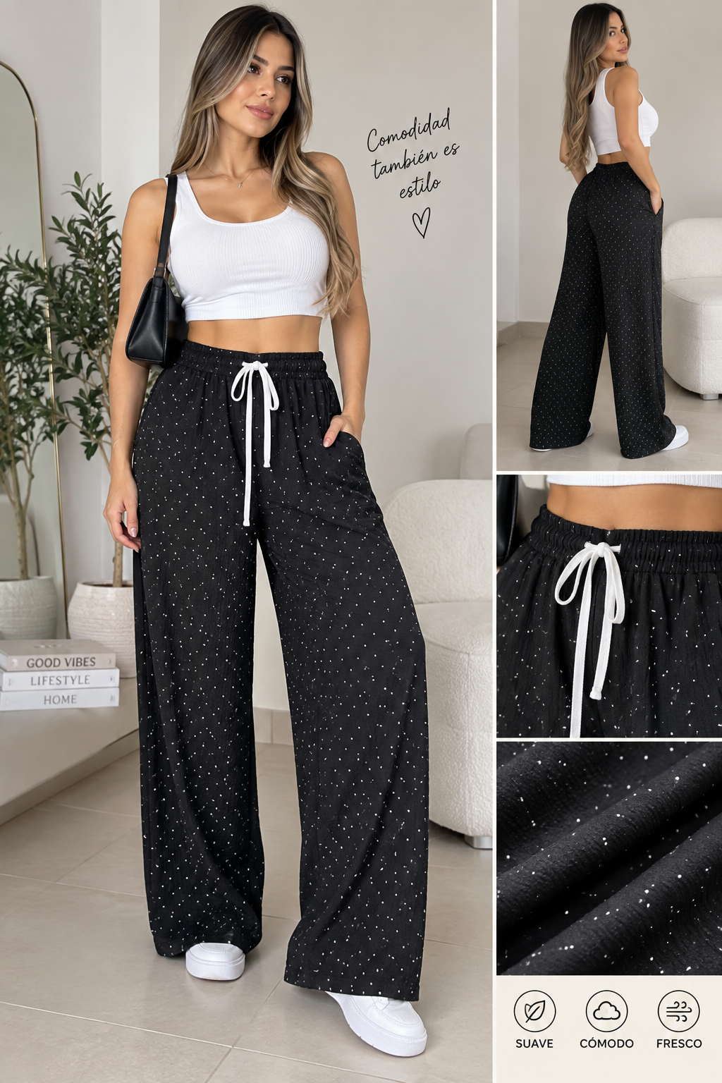 Pantalones De Mujer De Pierna Ancha